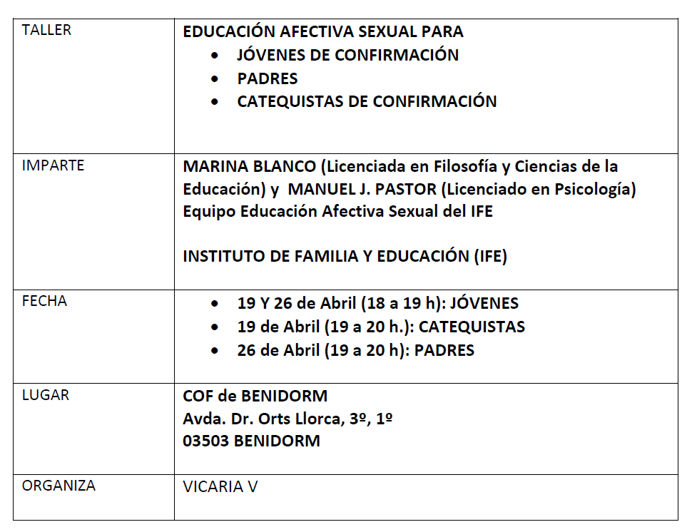 IFE Educación Afectivo Sexual