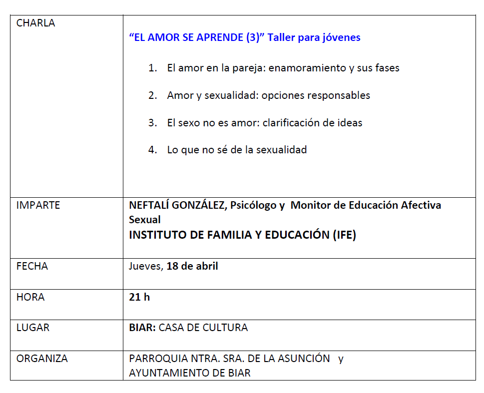 IFE El amor se aprende