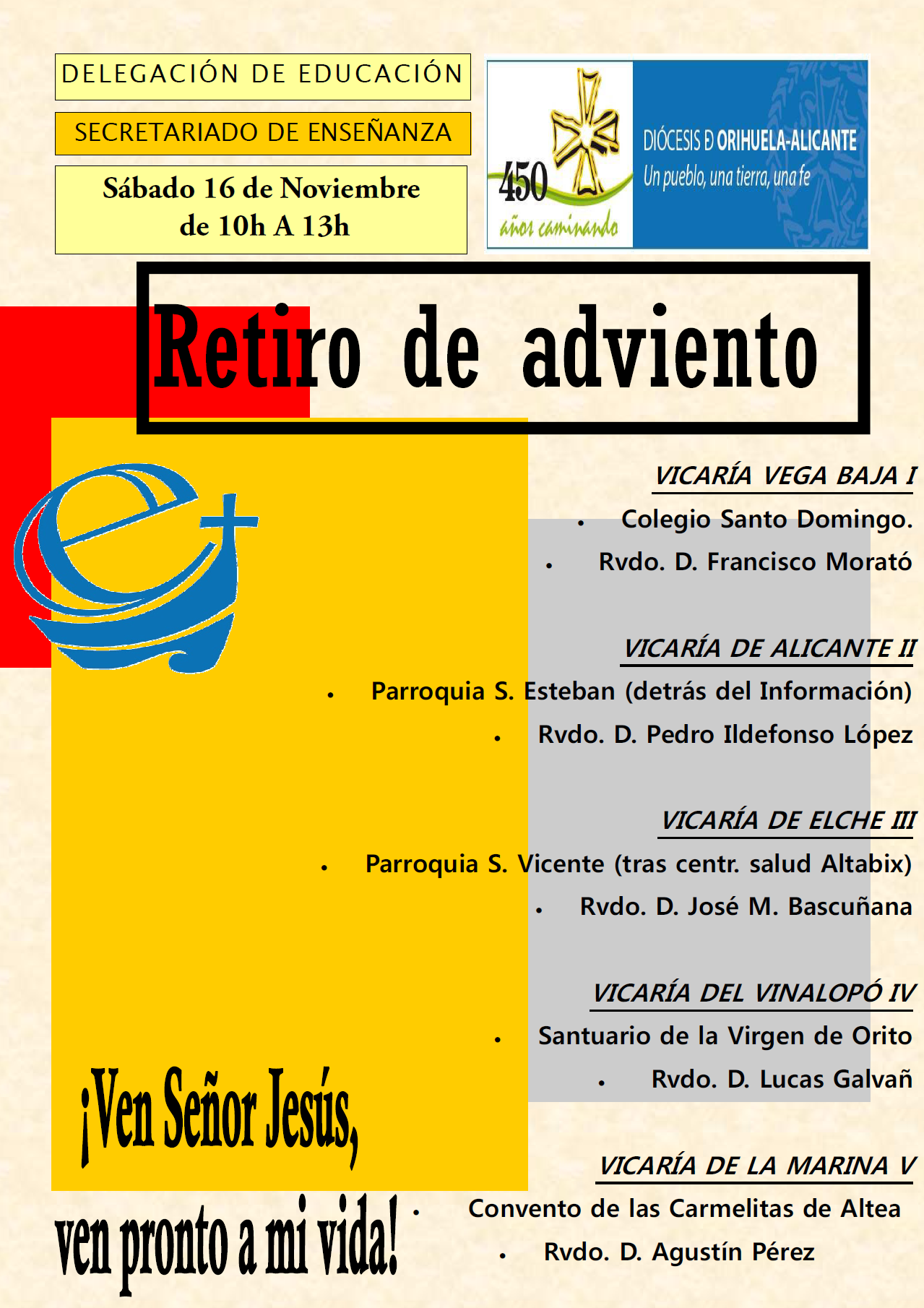 RETIRO DE ADVIENTO PROFESORES - Cartel anunciador